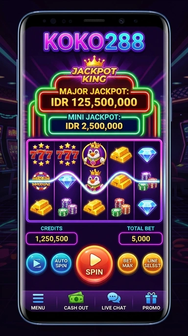 Layar utama koko288 — antarmuka bersih setelah instalasi